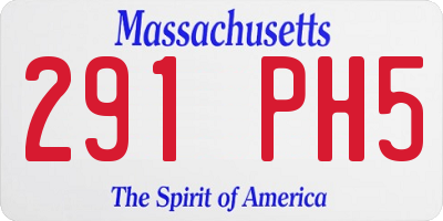 MA license plate 291PH5