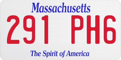 MA license plate 291PH6