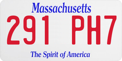 MA license plate 291PH7