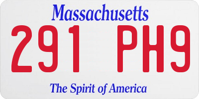 MA license plate 291PH9