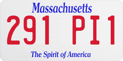 MA license plate 291PI1