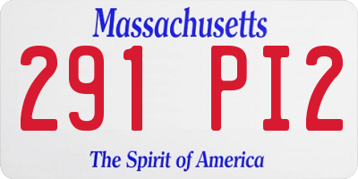 MA license plate 291PI2
