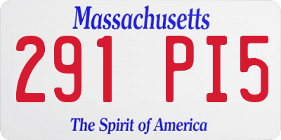 MA license plate 291PI5