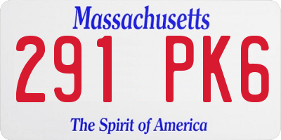 MA license plate 291PK6