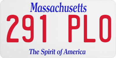 MA license plate 291PL0