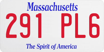 MA license plate 291PL6