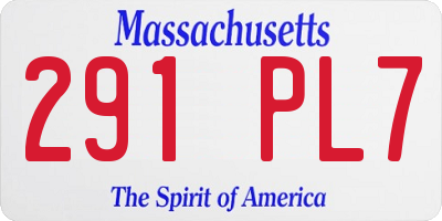 MA license plate 291PL7