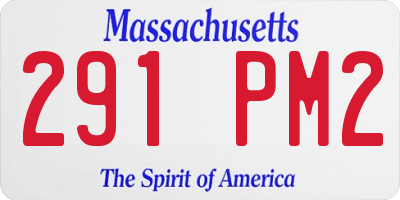 MA license plate 291PM2
