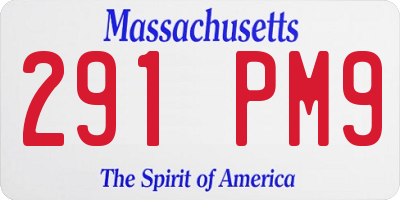 MA license plate 291PM9