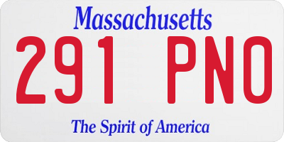 MA license plate 291PN0