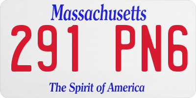 MA license plate 291PN6