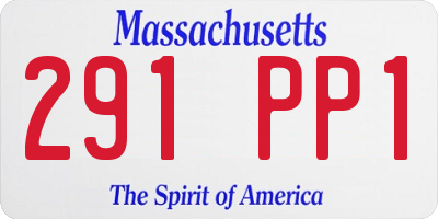 MA license plate 291PP1