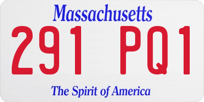 MA license plate 291PQ1