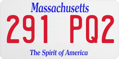 MA license plate 291PQ2