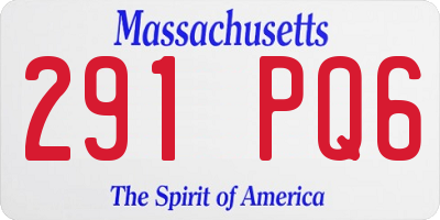 MA license plate 291PQ6