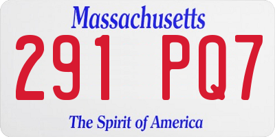 MA license plate 291PQ7