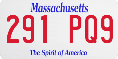 MA license plate 291PQ9