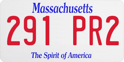 MA license plate 291PR2