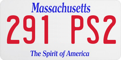 MA license plate 291PS2