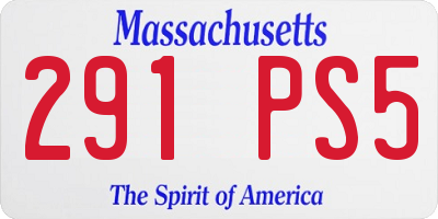 MA license plate 291PS5