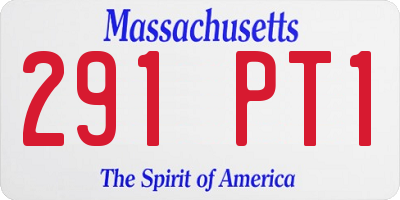 MA license plate 291PT1