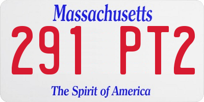 MA license plate 291PT2