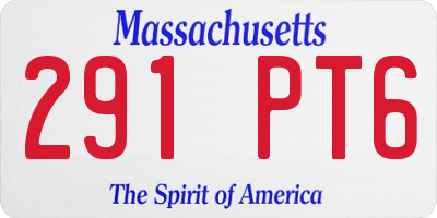 MA license plate 291PT6