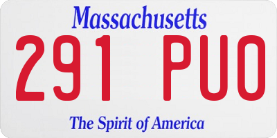 MA license plate 291PU0