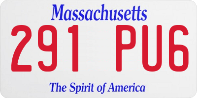 MA license plate 291PU6