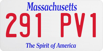 MA license plate 291PV1