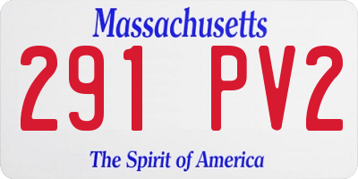 MA license plate 291PV2