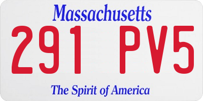 MA license plate 291PV5