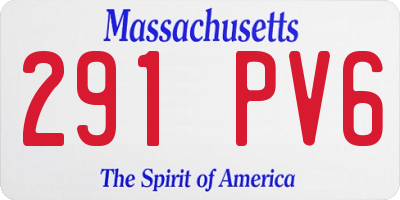 MA license plate 291PV6