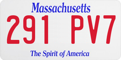 MA license plate 291PV7