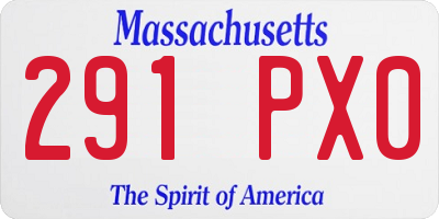 MA license plate 291PX0