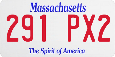 MA license plate 291PX2