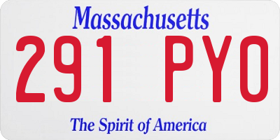 MA license plate 291PY0