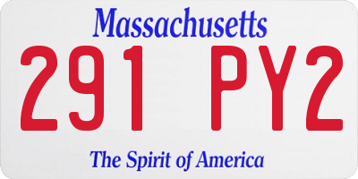 MA license plate 291PY2