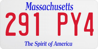 MA license plate 291PY4