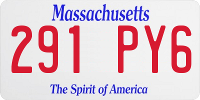 MA license plate 291PY6