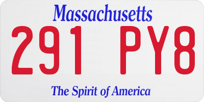 MA license plate 291PY8