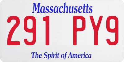 MA license plate 291PY9