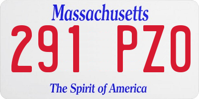 MA license plate 291PZ0