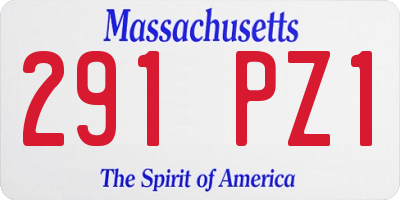 MA license plate 291PZ1