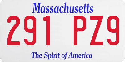 MA license plate 291PZ9
