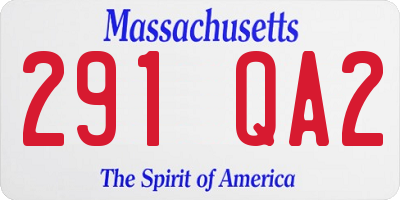 MA license plate 291QA2