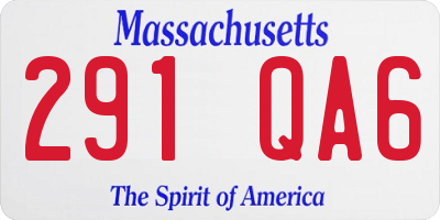 MA license plate 291QA6