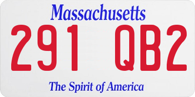 MA license plate 291QB2