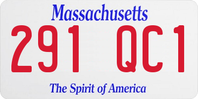 MA license plate 291QC1