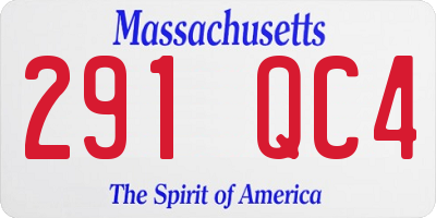 MA license plate 291QC4